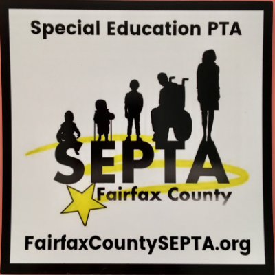 White Square with Black Border. SEPTA's logo is in the middle, with the words 