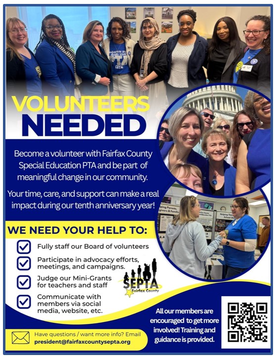 image description: a flyer calling for volunteers with several photos of SEPTA members engaged in different activities