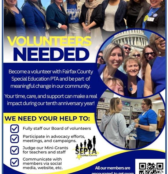 image description: a flyer calling for volunteers with several photos of SEPTA members engaged in different activities